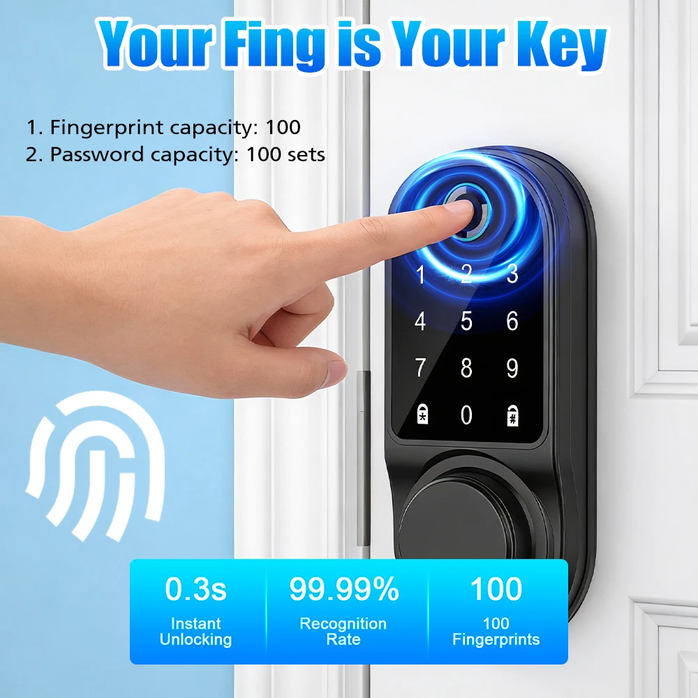 Bluetooth Smart Deadbolt Door Lock - Image 3
