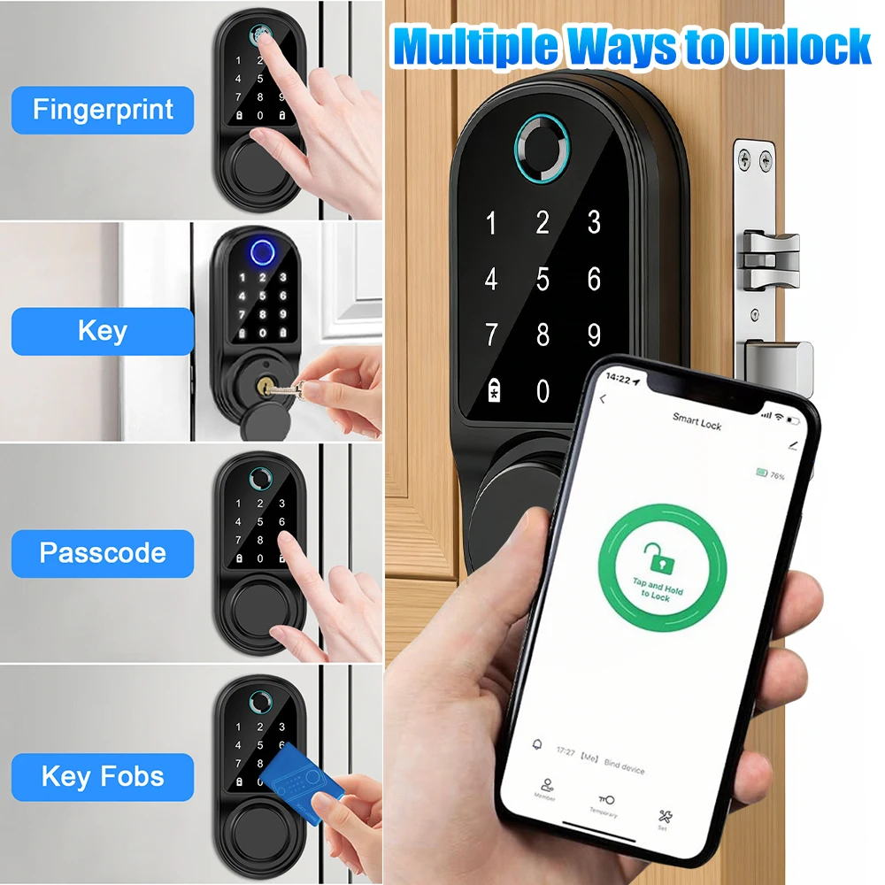 Bluetooth Smart Deadbolt Door Lock - Image 5